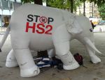 HS2 protest at Conservative Party Conference Manchester